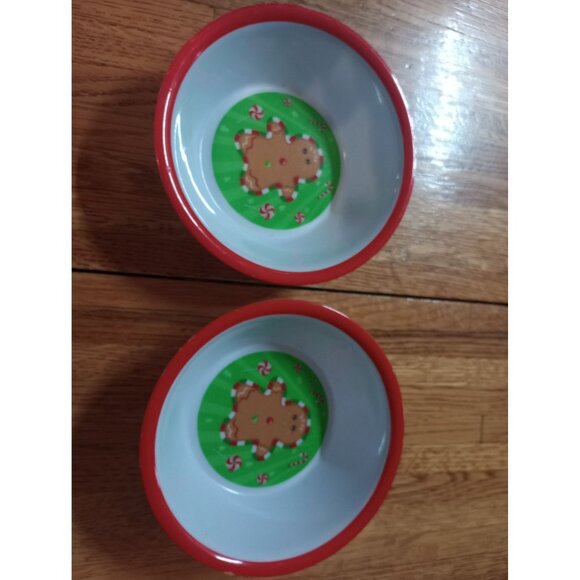 Melamine gingerbread vintage plastic snack cereal bowls set of two - Picture 1 of 3